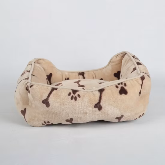 Cama de cachorro com pele de agulha branca esbranquiçada de lã macia azul