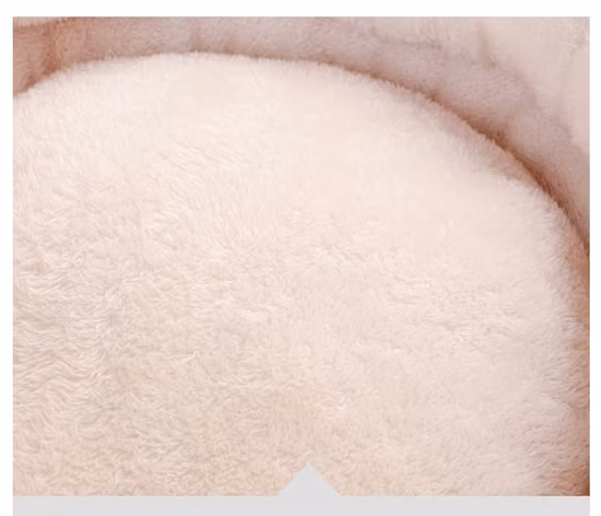 Produtos para animais de estimação personalizado calmante dobrável macio redondo donut antiderrapante polifibra pele sintética aconchegante cama para cães e gatos