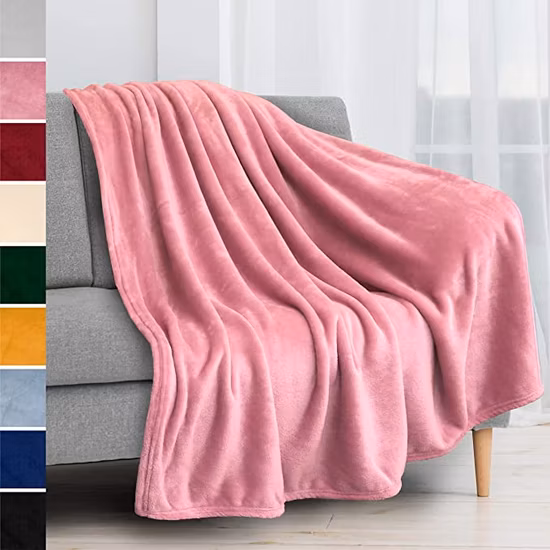 Amostra grátis personalizada macia 100% poliéster flanela coral manta de viagem Minky Plush qualidade manta para cachorro de estimação de inverno