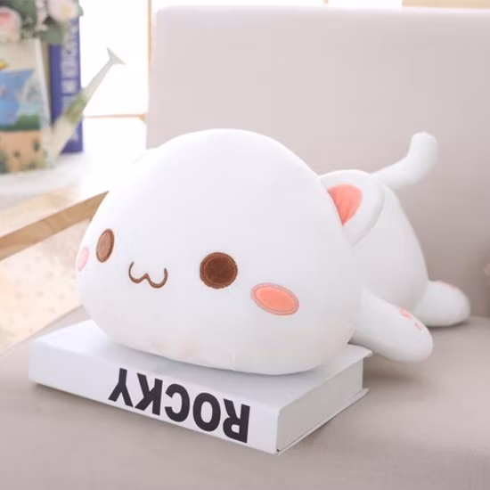 40 cm Bonito Bicho de Pelúcia Macio Kawaii Inflável Crianças Brinquedos Bonitos Peluches Nap Dormindo 3 em 1 Squishmallow com Cobertor Pelúcia Brinquedo de Bebê Travesseiro de Gato para Escritório